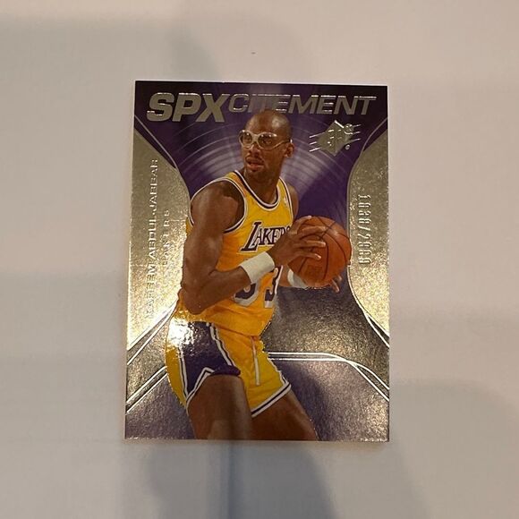 SPXcitement Trading Card - Purple and Gold of Kareem Abdul-jabbar mint co - Picture 1 of 3